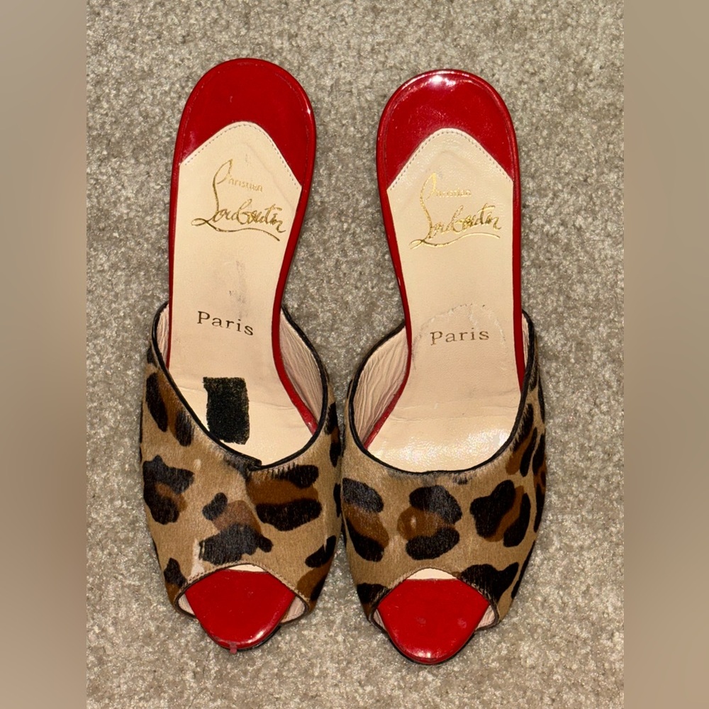 Christian Louboutin Leopard Mules